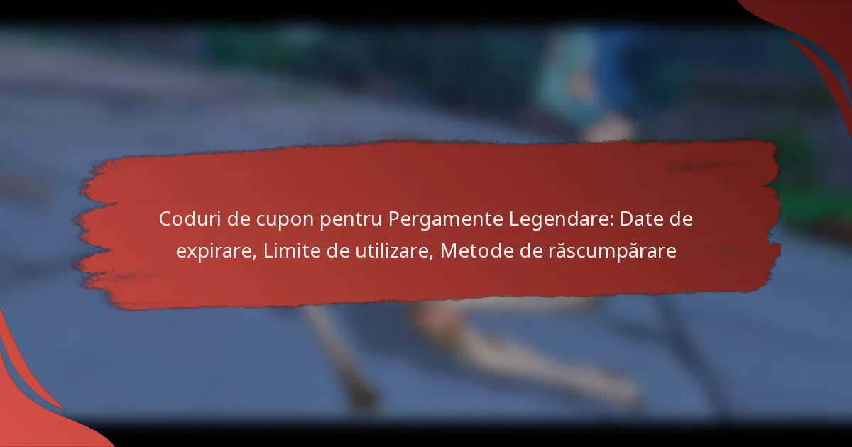 Coduri de cupon pentru Pergamente Legendare: Date de expirare, Limite de utilizare, Metode de răscumpărare