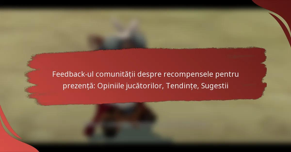 Feedback-ul comunității despre recompensele pentru prezență: Opiniile jucătorilor, Tendințe, Sugestii